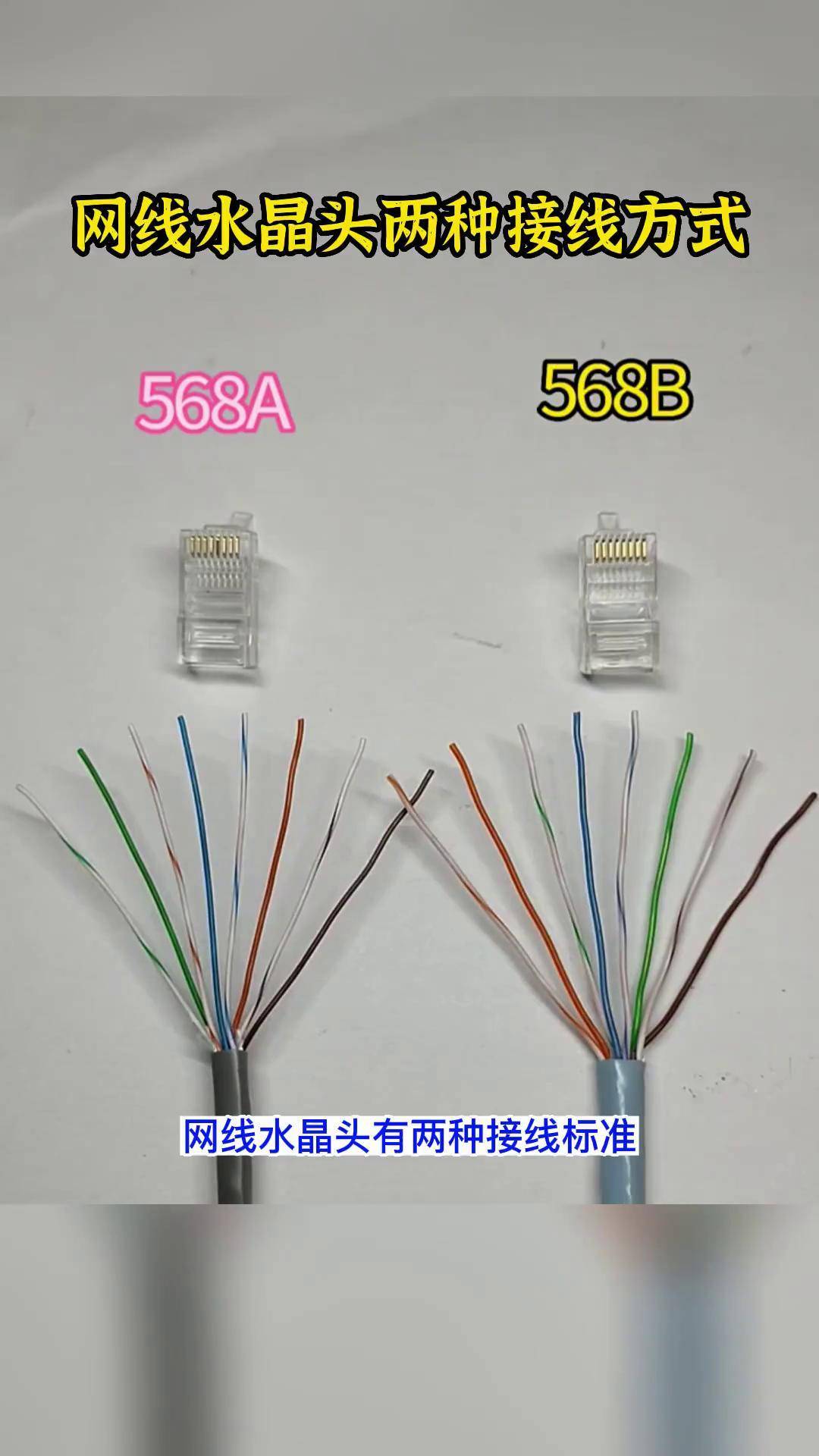 網(wǎng)線水晶頭兩種接線方式電工 電工知識(shí) 零基礎(chǔ)學(xué)電工